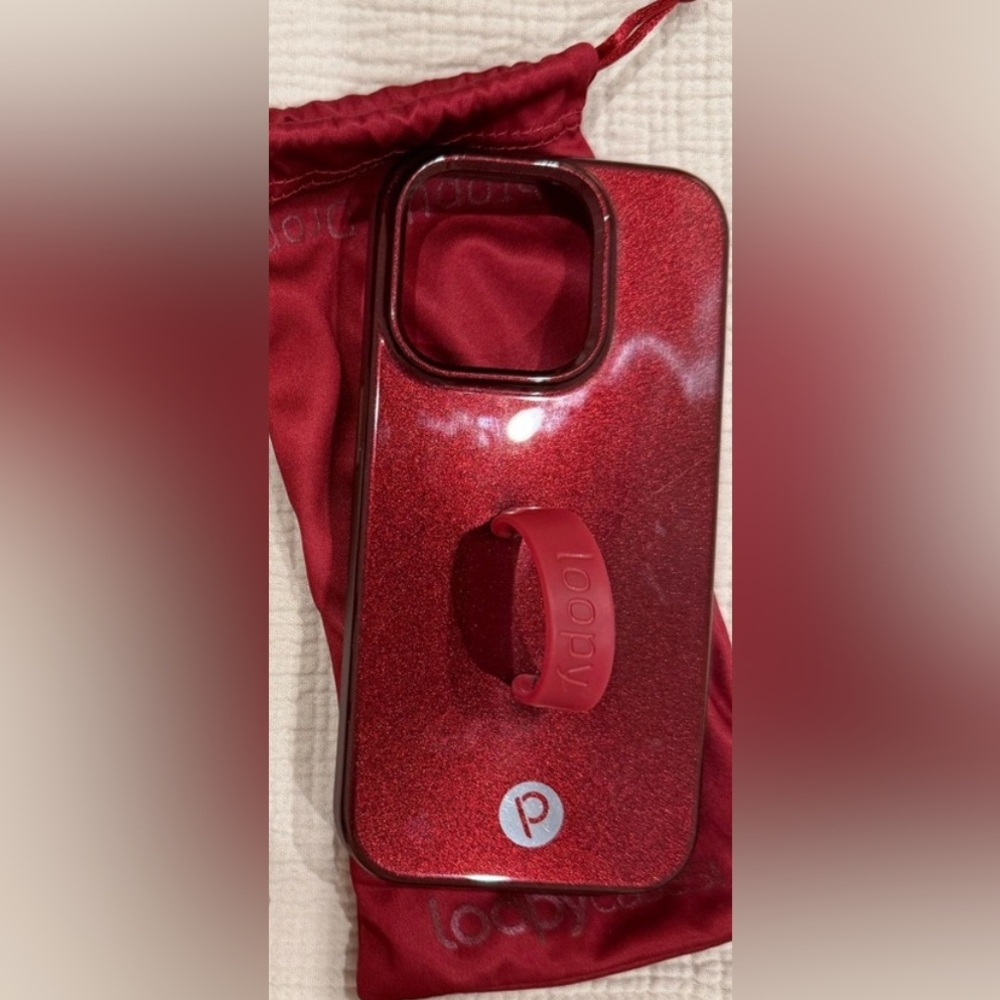 Loopy Case Sparkling Red Phone Case iPhone 15 pro